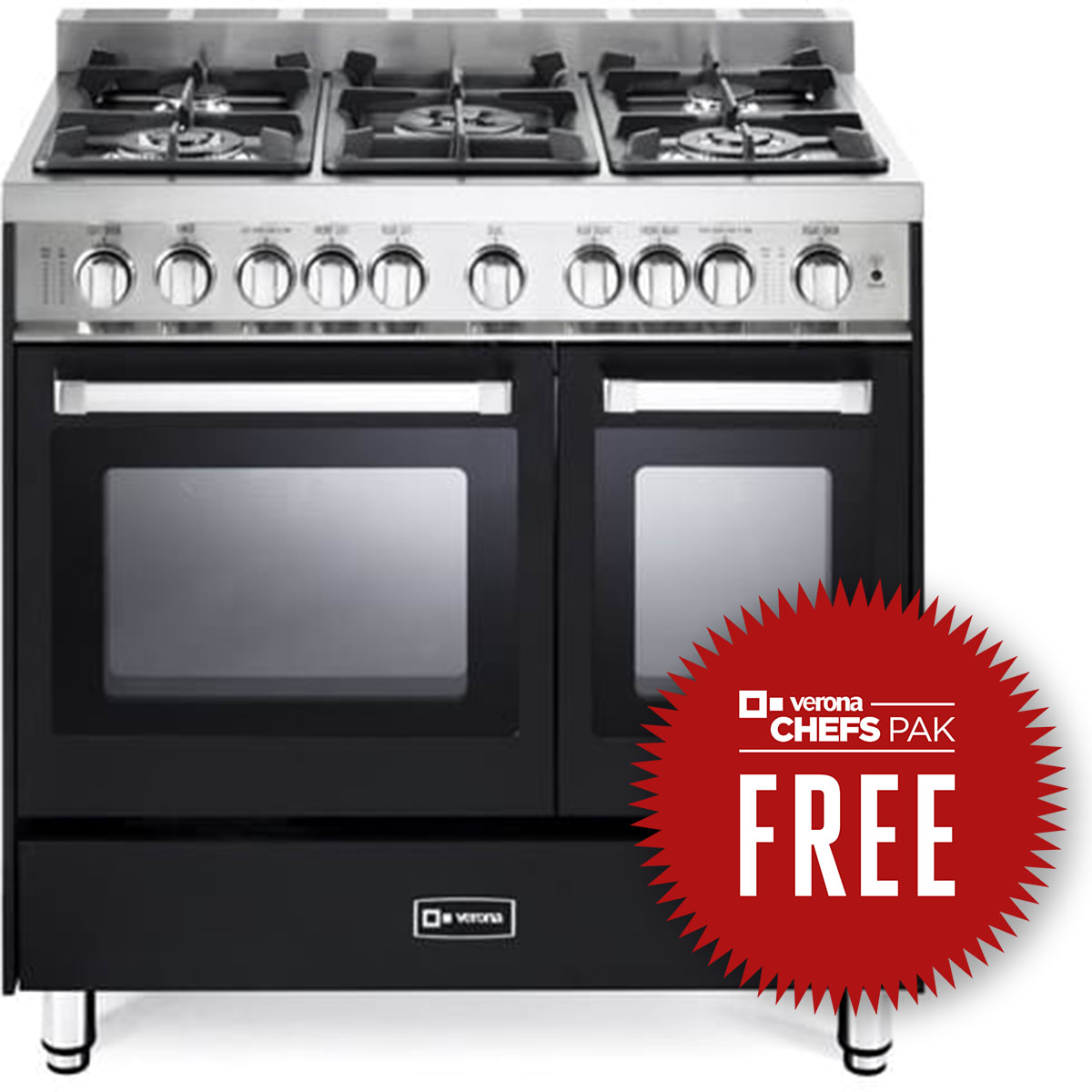 Verona VEFSGG365NDE 36 Inch ProStyle Gas Range with 3.9 cu. ft. Total