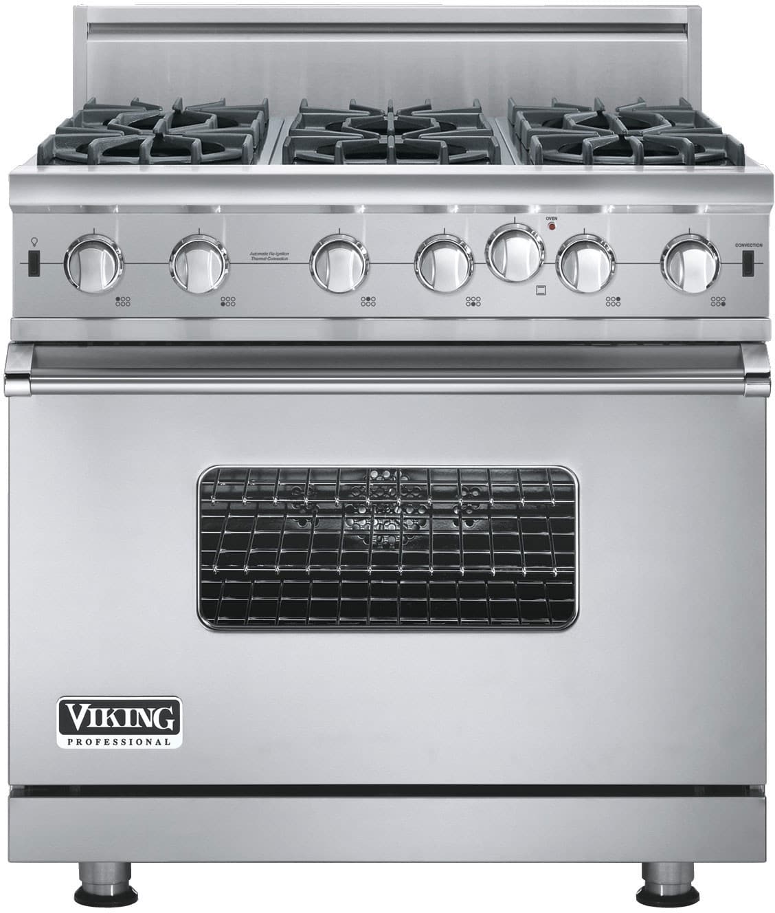Viking VGIC53616BSS 36 Inch ProStyle Gas Range with Convection