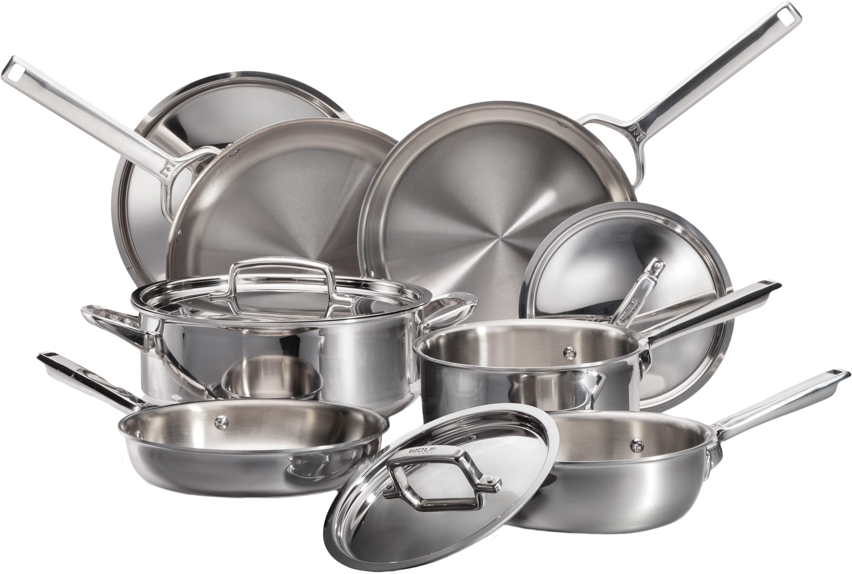 Wolf Gourmet WGCW100S 10 Piece Cookware Set with 3.5 Quart Sautee Pan