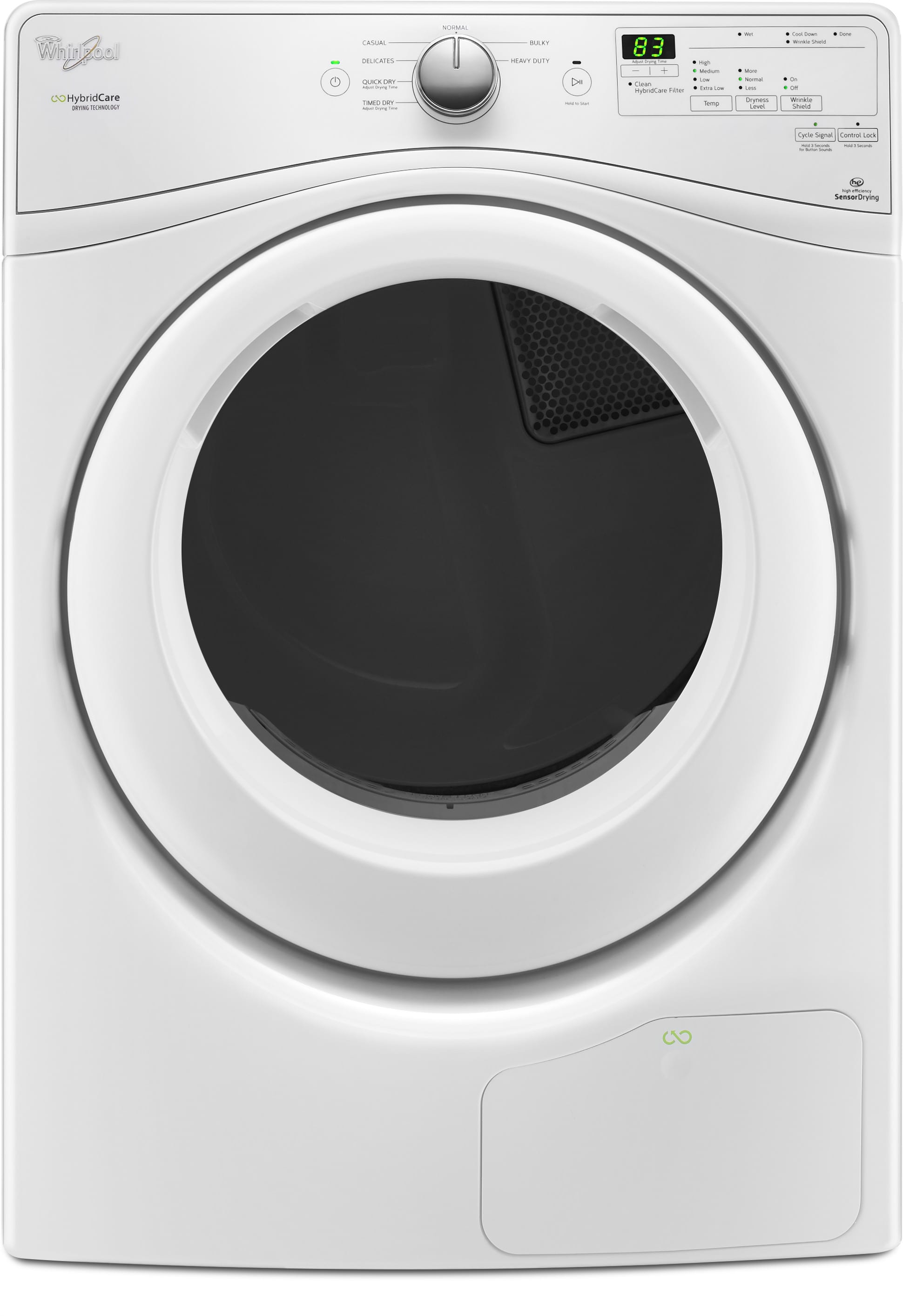 Whirlpool WED7990FW 27 Inch 7.4 cu. ft. Ventless Electric Dryer with ...