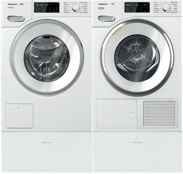 Miele MIWADREL20 SidebySide on Pedestals Washer & Dryer Set with Front Load Washer and