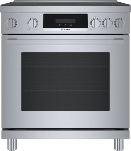 30 Inch Freestanding Induction Range with 4 Elements, 10 Cooking Modes, QuietClose Door Hinges, Convection Oven, Sabbath Mode, and Digital Display