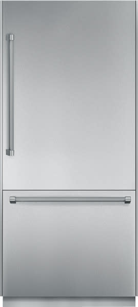 36 Inch Built-in Fully Flush Bottom Freezer Refrigerator with 19.7 cu. ft. Capacity, 2 Adjustable Glass Shelves, Full Extension Drawers, Cantilever Racks, LED Interior Lighting, Internal Ice Maker, Star-K Certified Sabbath Mode and ENERGY STAR: Profession