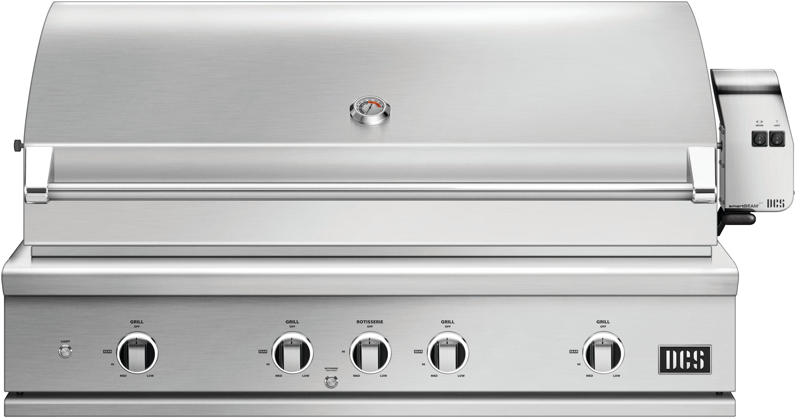 48 Inch Built-In Grill with Infrared Rotisserie, Charcoal Smoker Tray, Extra Cooking Area, Easy Lift Hood, Intuitive Lighting and Rack & Tool Storage: Natural Gas
