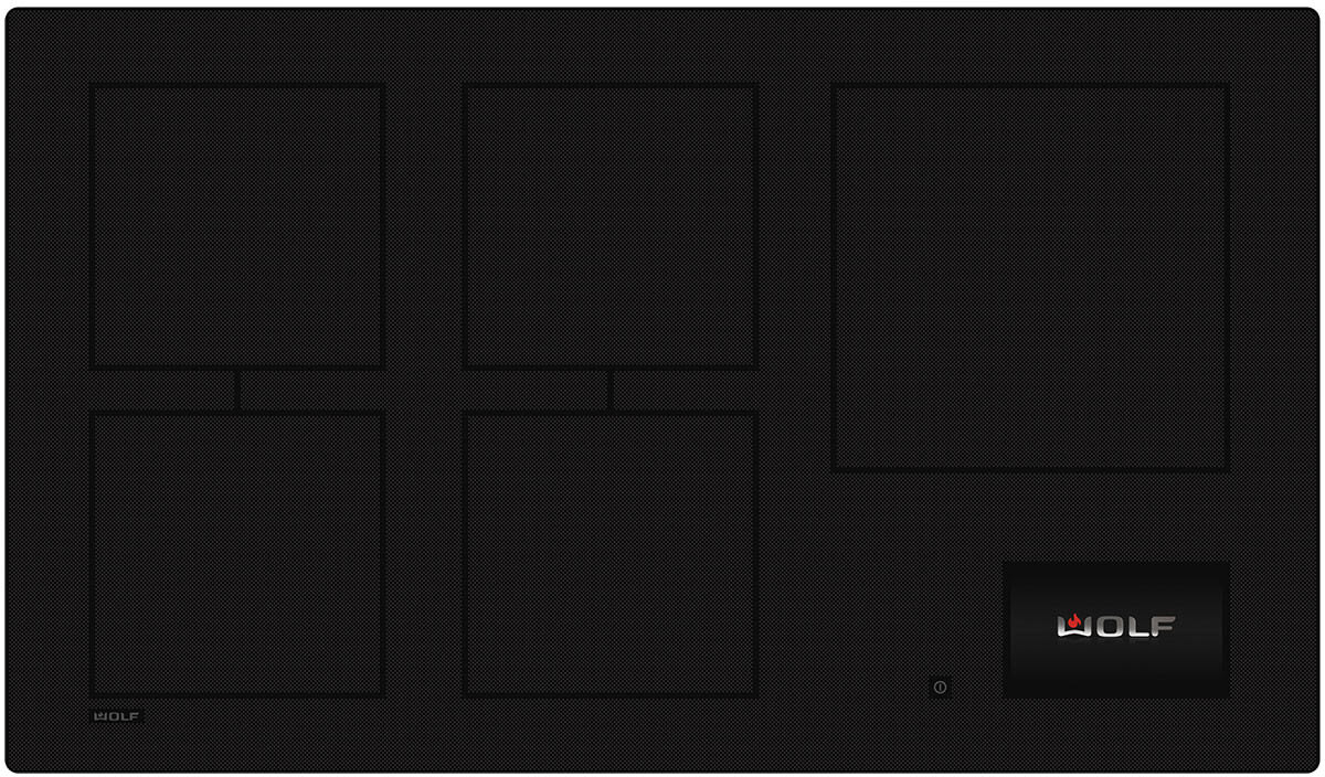 36 Inch Induction Cooktop with 5 Elements, Black Ceramic Glass Surface, 17 Power Settings, Bridge Function, and Boost Mode: Contemporary, Frameless