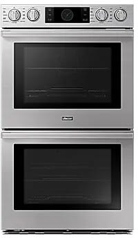 30 Inch Double Electric Smart Wall Oven with 9.6 Cu. Ft. Total Capacity, Steam-Assist, Dual Four-Part Pure Convection, BrightVue™ Lighting, 7" LCD touch control panel, Wi-Fi, Chef Mode, InstantHeat, Digital Temperature Probe, Self Clean and Sabbath Mode