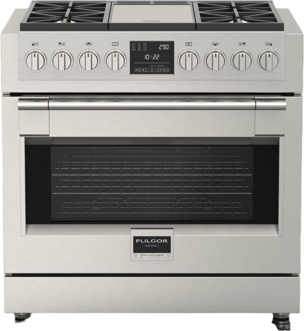 36 Inch Freestanding Professional Dual Fuel Range with 4 Sealed Burners, 5.7 cu. ft. Convection Oven, Continuous Grates, Sabbath Mode, and Self-Clean Mode