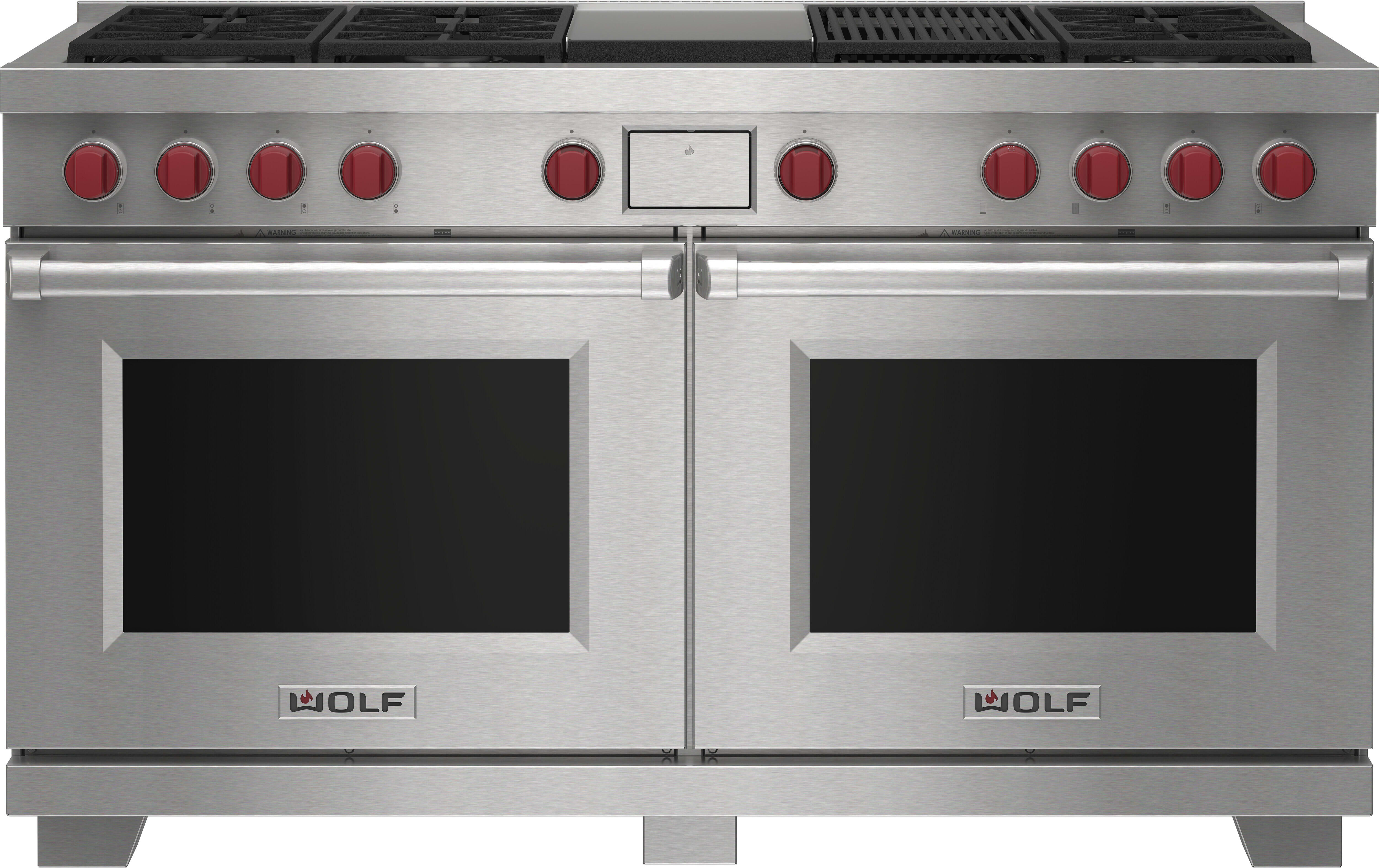 60 Inch Freestanding Dual-Fuel Smart Range with 6 Sealed Burners, 10.2 cu. ft. Total Oven Capacity, Double Oven, Continuous Grates, Touch Screen Controls, Infrared Charbroiler, Infrared Griddle, Self-Clean, Gourmet Mode, 10 Cooking Modes, Halo Lights, Temperature Probe, Sabbath Mode and Star-K Certified: Stainless Steel - Natural Gas