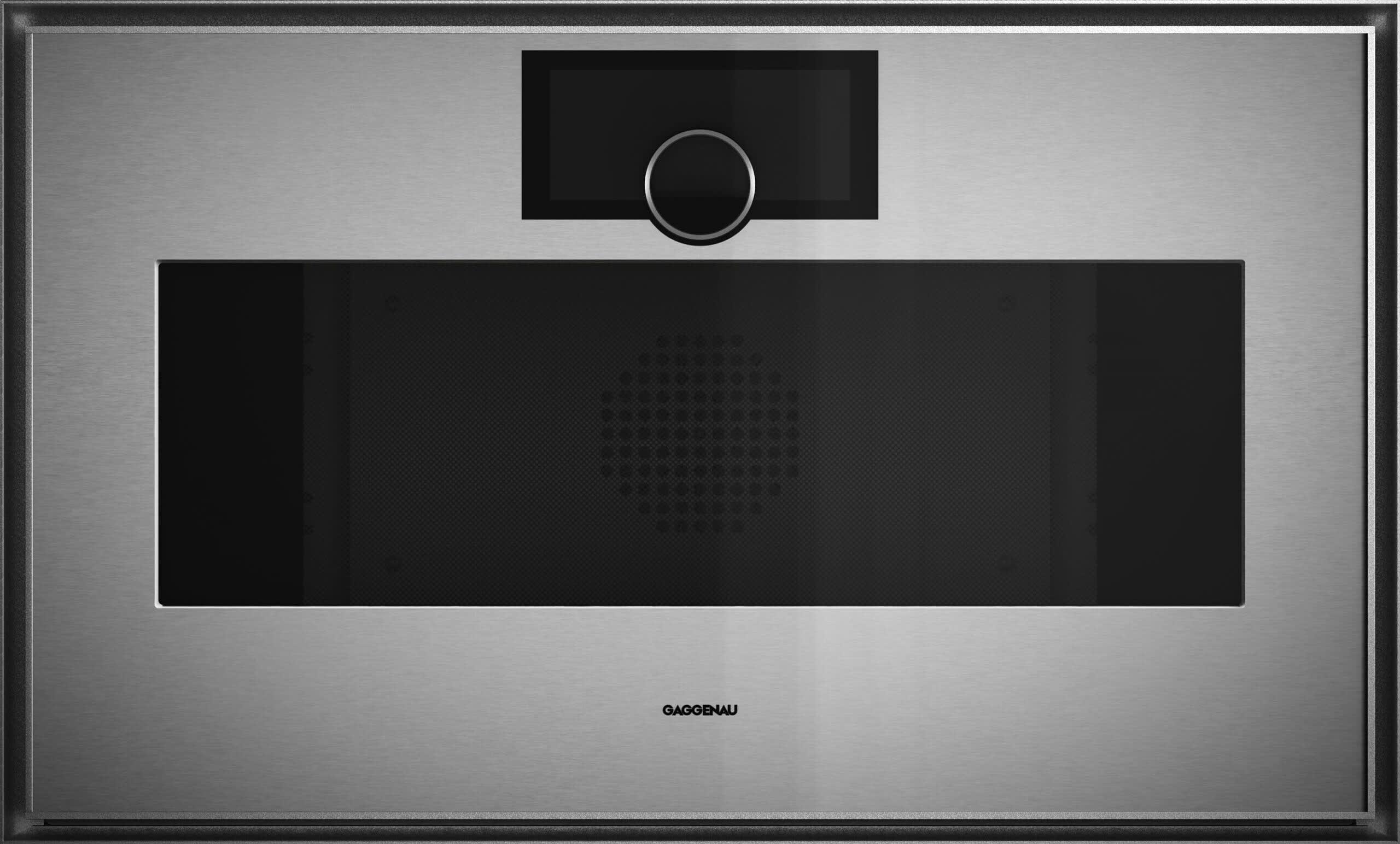 30 Inch Built-In Smart Combi-Microwave Oven with 1.62 cu. ft. Capacity, Full Touch Display with Stainless Steel Control Ring, 70 Automatic Programs & Settings, Convection & Broil, Handleless Full Glass Door with Electronic Opening, Wi-Fi Enabled with Home Connect™ and Sabbath Mode: Right Hinge