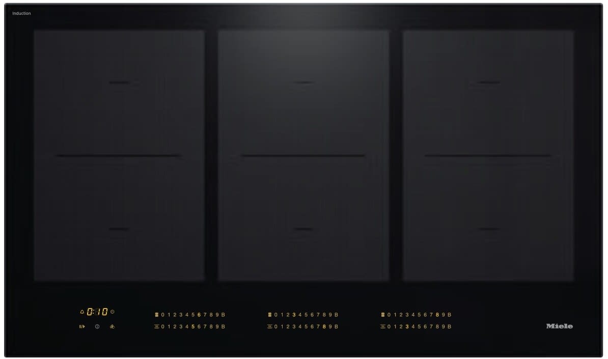 36 Inch Induction Smart Cooktop with 6 Cooking Zones, Glass Ceramic Surface, 3 PowerFlex Zones, Twin Booster, Pan Size Sensor, Stop & Go Function, AutoBoost, Keep Warm, Heat Indicator, System Lock, Con@ctivity, and SmartSelect