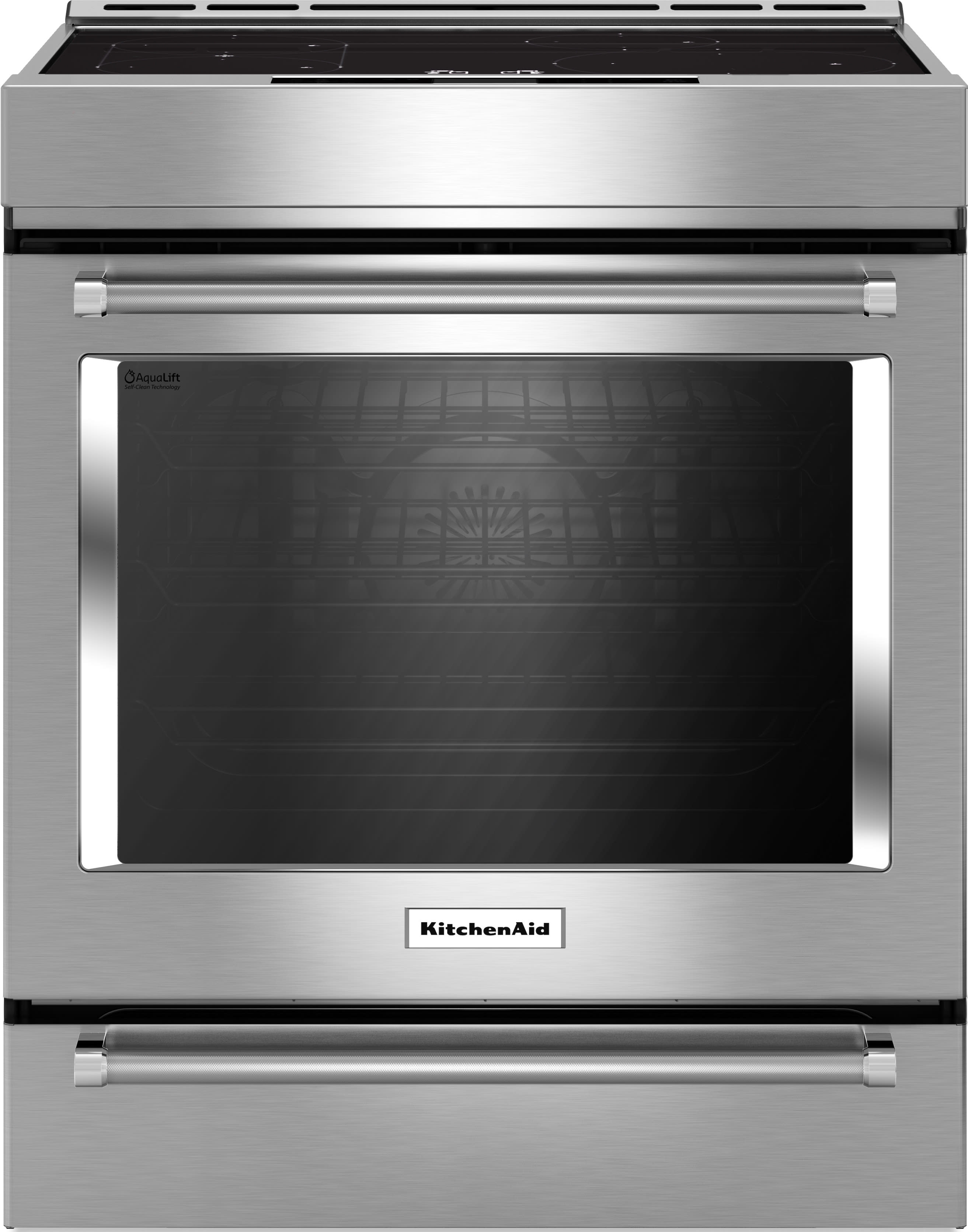 30 Inch Slide-In Induction Range with 4 Heating Elements, 7.1 cu. ft. Total Capacity, Even-Heat True Convection, Baking Drawer and Wireless Probe