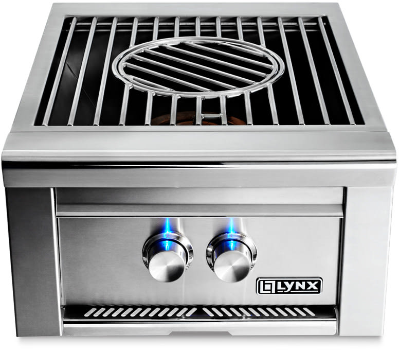 30 Inch Built In Natural Gas Power Burner with 46,000 BTU, Dual Ring Brass Burner, Large Grate, Hot Surface Ignition, Drip Pan, Removable Center Grate, Blue Control Knobs and Removable Stainless Steel Covers: Stainless Steel - Natural Gas