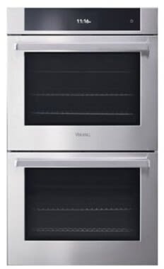 30 Inch Double Convection Electric Wall Oven with 8.6 cu. ft. Total Capacity, Steam Clean, Two-Speed Convection System, and Concealed 6-Pass Bake Element: Stainless Steel
