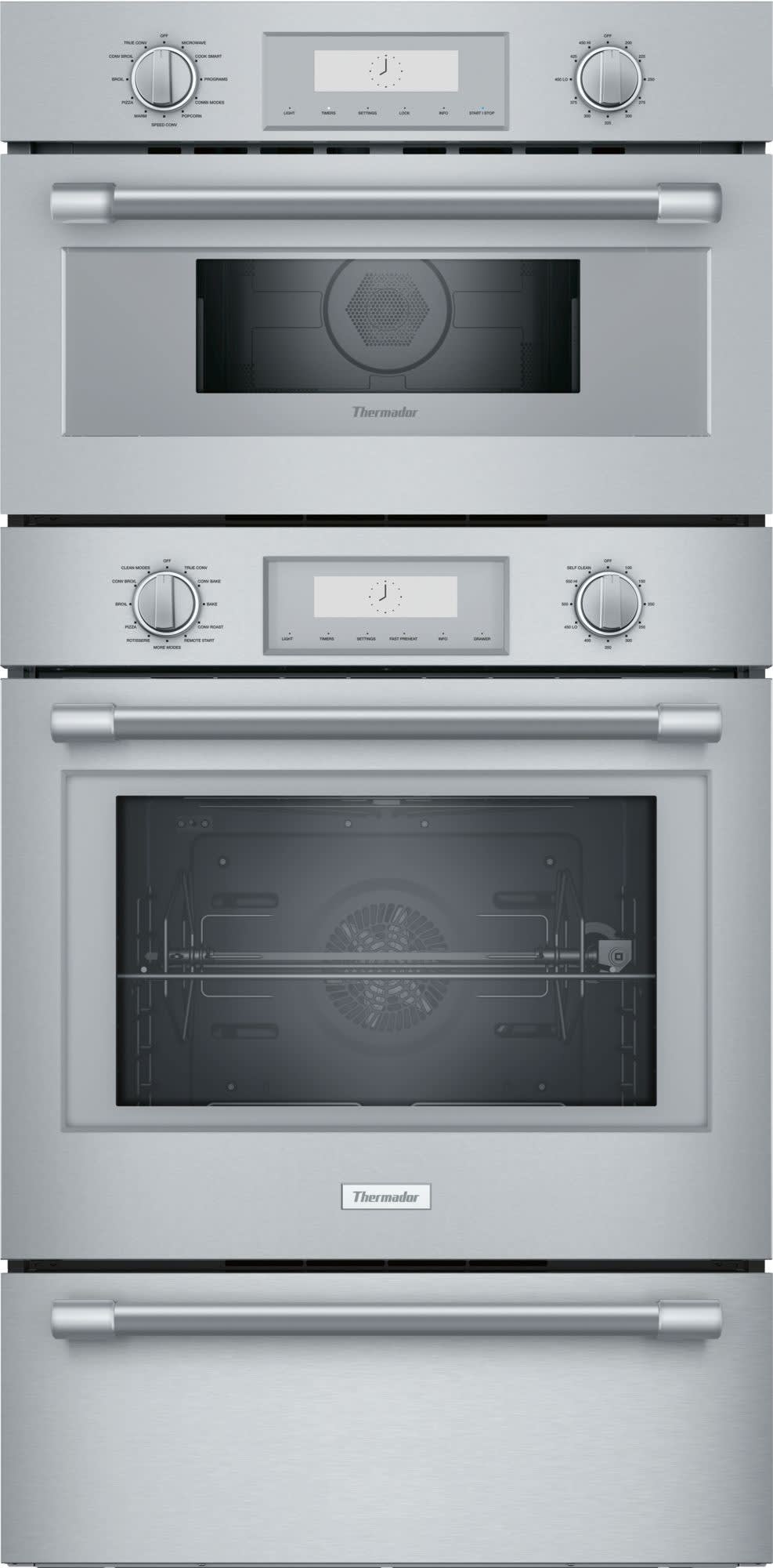 30 Inch Triple Combination Smart Electric Wall Oven with 8.6 cu. ft. Total Capacity, Speed Oven, Warming Drawer, Self-Clean, True Convection, and Sabbath Mode
