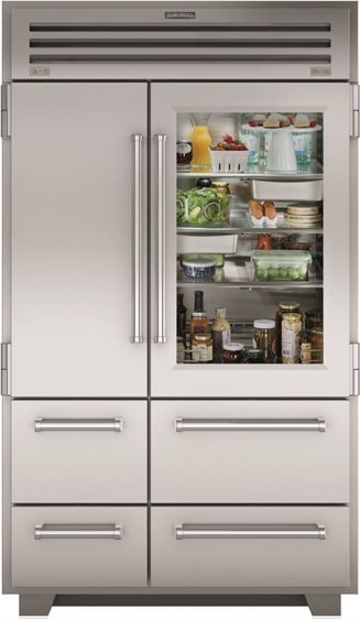 48 Inch Counter Depth Built-In Side by Side Smart Refrigerator with 30.4 Cu. Ft. Total Capacity, Air Purification System, Dual Refrigeration Technology, Advanced Temperature Control, Automatic Ice Maker, and Star-K Certified: Glass Door