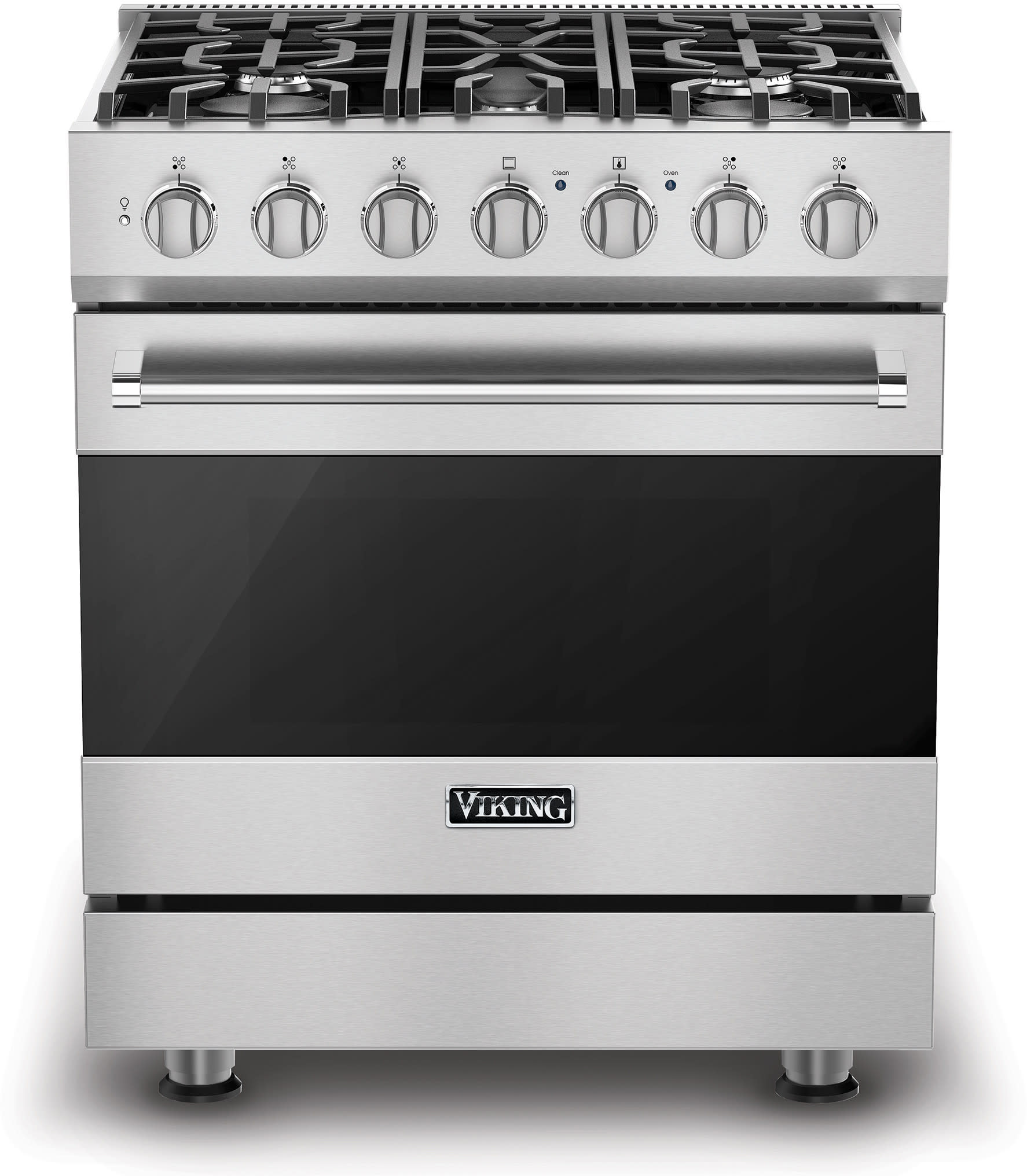 30 Inch Freestanding Gas Range with 5 Sealed Burners, 4 Cu. Ft. Capacity, Continuous Grates, Self-Clean, ProFlow™ Convection Baffle, SureSpark™ Ignition System and TruGlide™ Oven Racks: Stainless Steel; Natural Gas