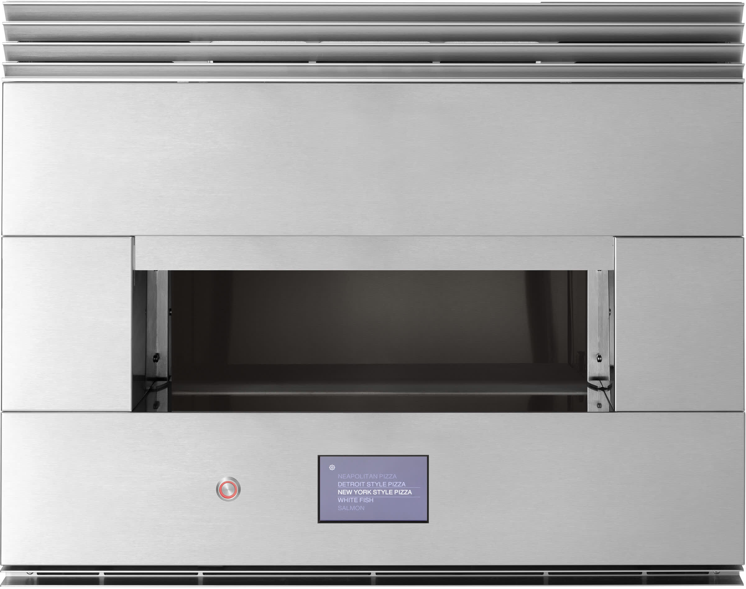 30 Inch Built-In Smart Hearth Oven with 1.23 cu. ft. Capacity, Flush Installation, Pizzeria-Quality Performance, Electric Heating Zones, Touch LCD Controls, Integrated Ventilation System, and Self-Clean