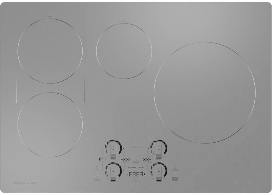 30 Inch Smoothtop Smart Induction Cooktop with 4 Cooking Zones, Pan Size Sensor, Sync-Burners, and Touch Controls: Stainless Steel