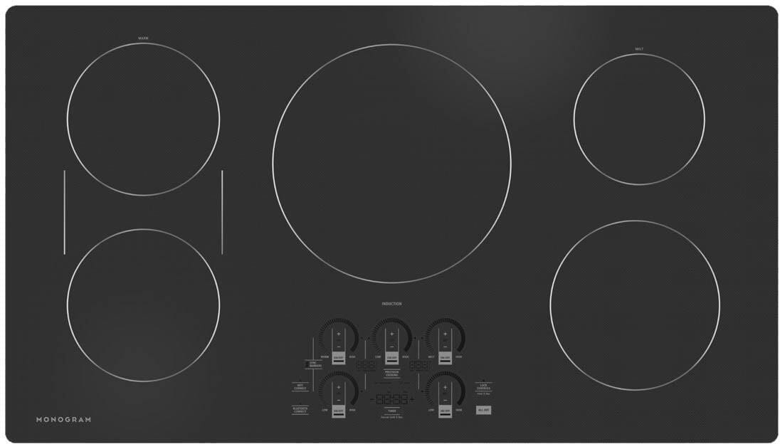 36 Inch Smart Induction Cooktop with 5 Cooking Zones, Pan Presence Sensor, Melt Setting, Control Lock and Wi-Fi Connect: Black