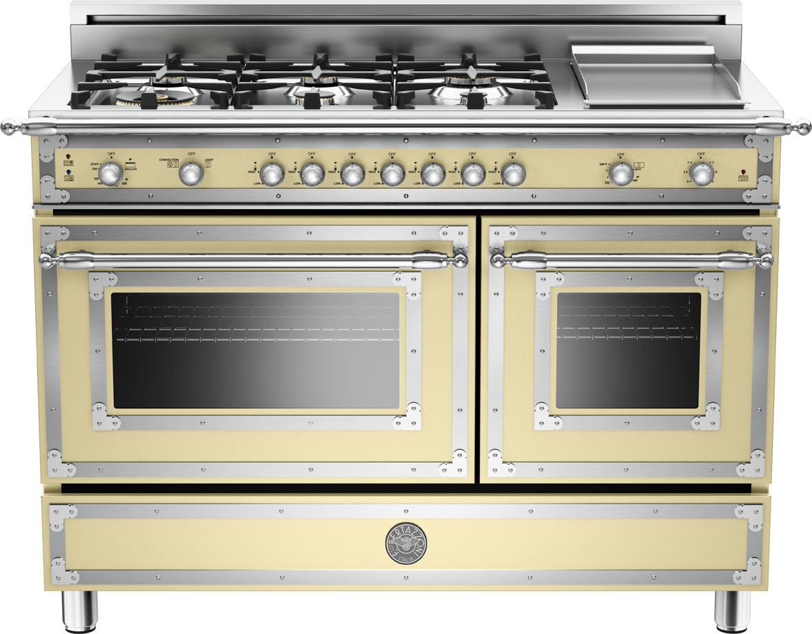 Bertazzoni HER486GGAS 48 Inch TraditionalStyle Gas Range with 6 Sealed