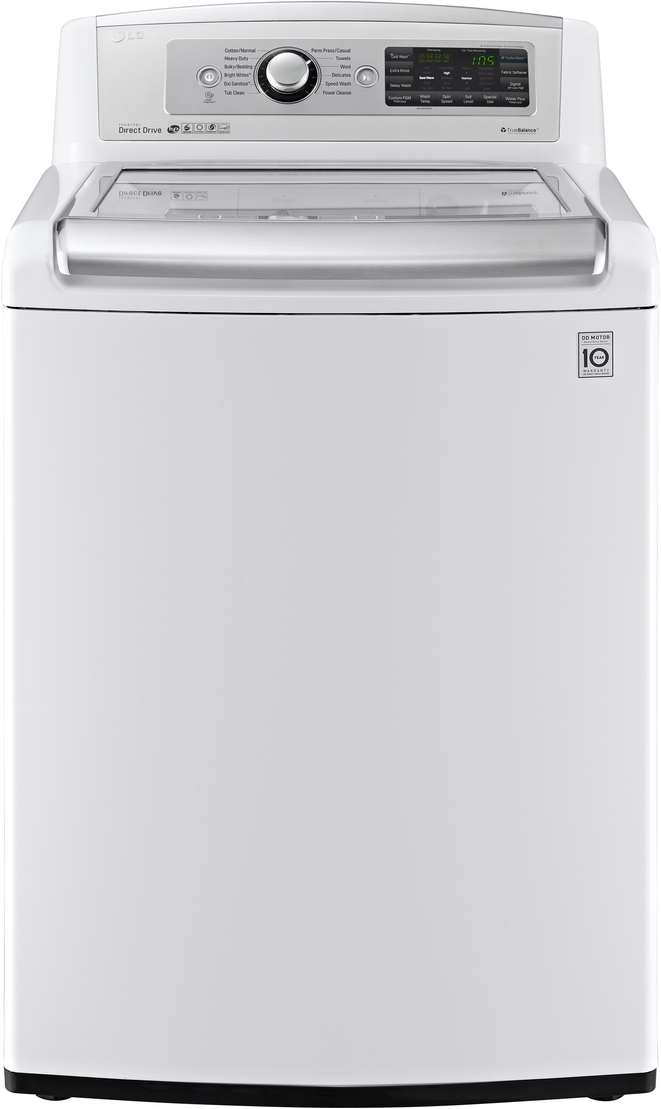 LG WT5480CW 27 Inch 5.0 cu. ft. Top Load Washer with 12 Wash Programs