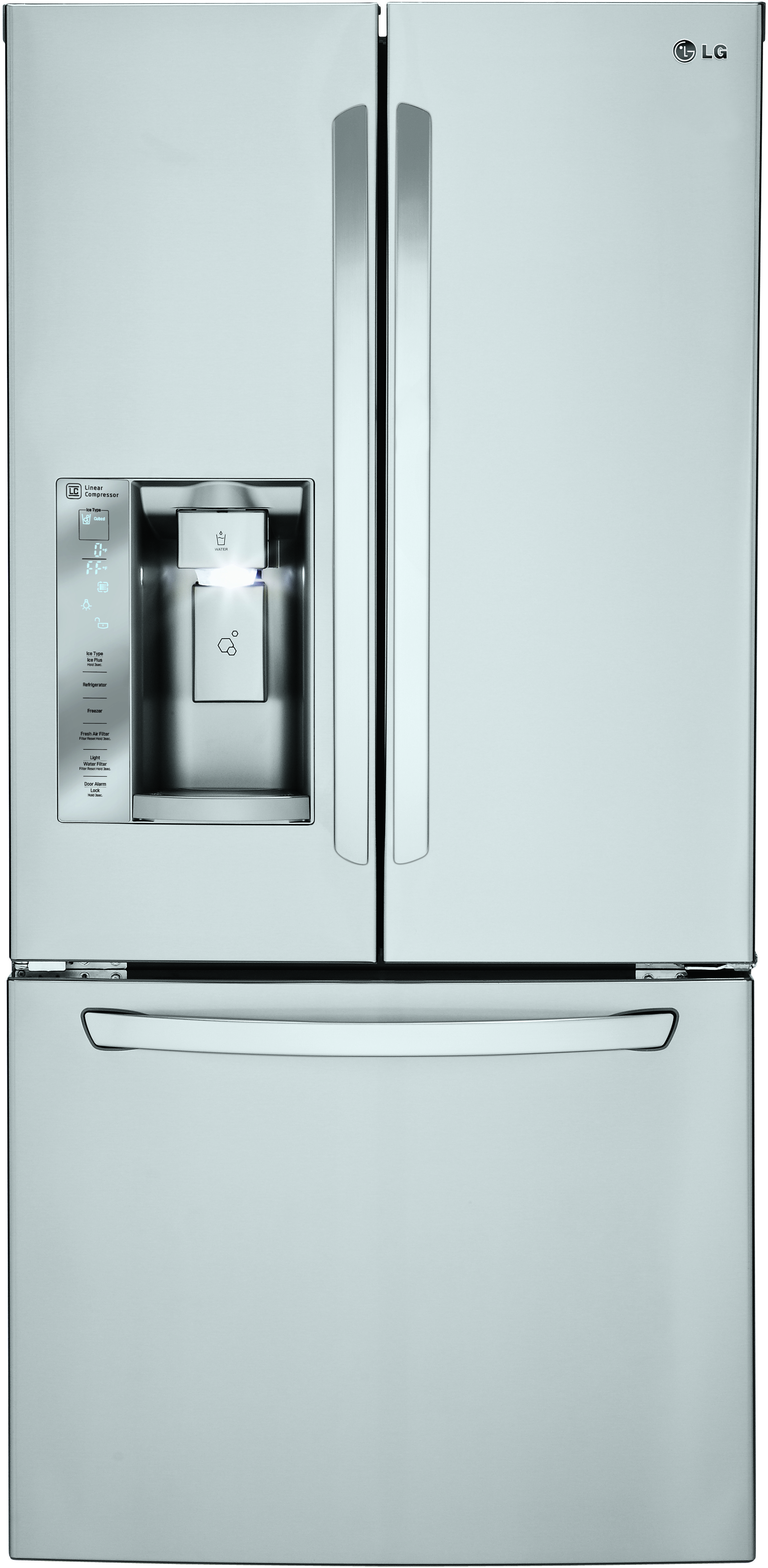 LG LFXS24623S 33 Inch French Door Refrigerator with 24.0 cu. ft