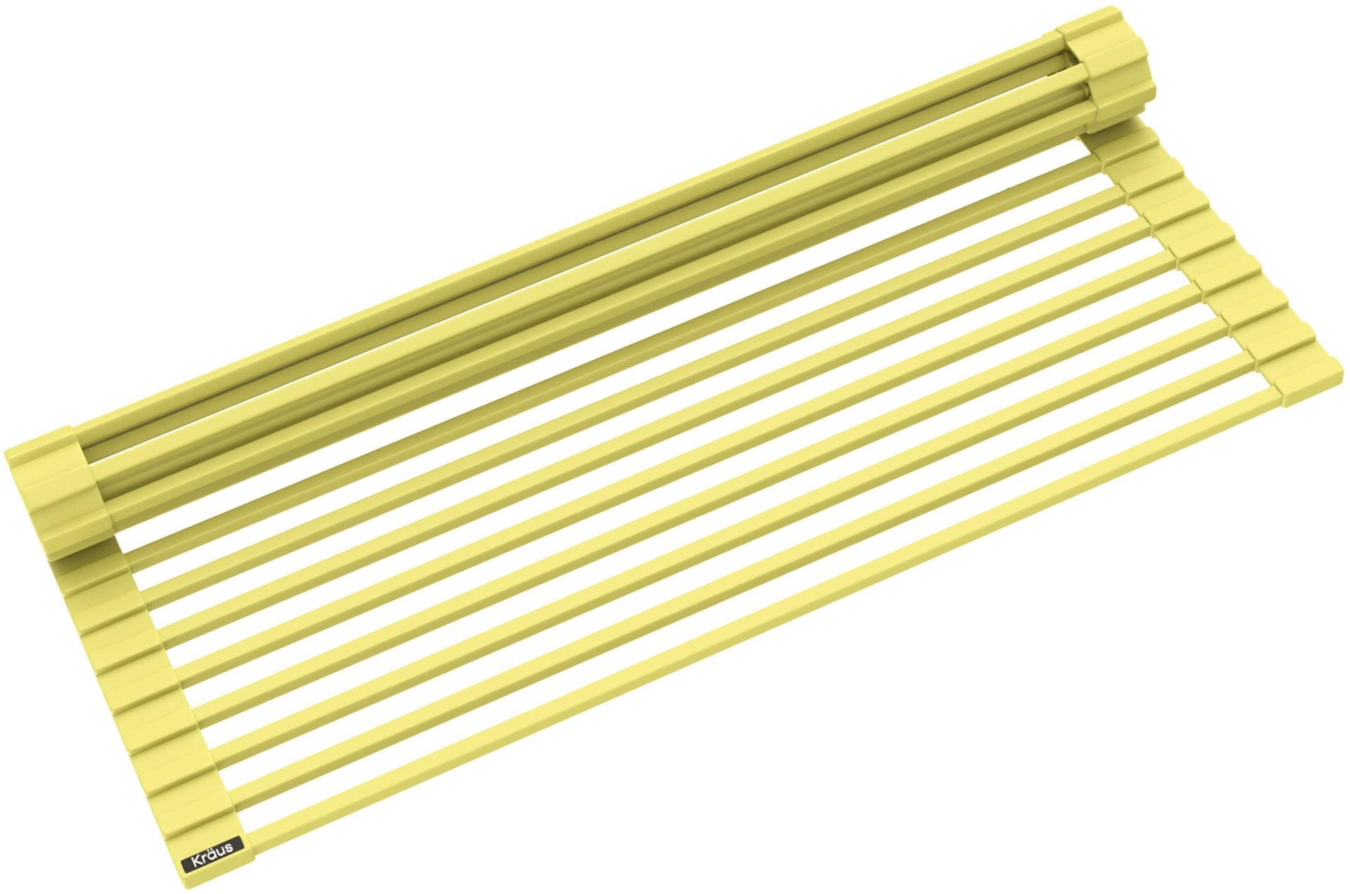 Kraus KRM-11YL Multipurpose Workstation Sink Roll-Up Dish Drying Rack, Yellow