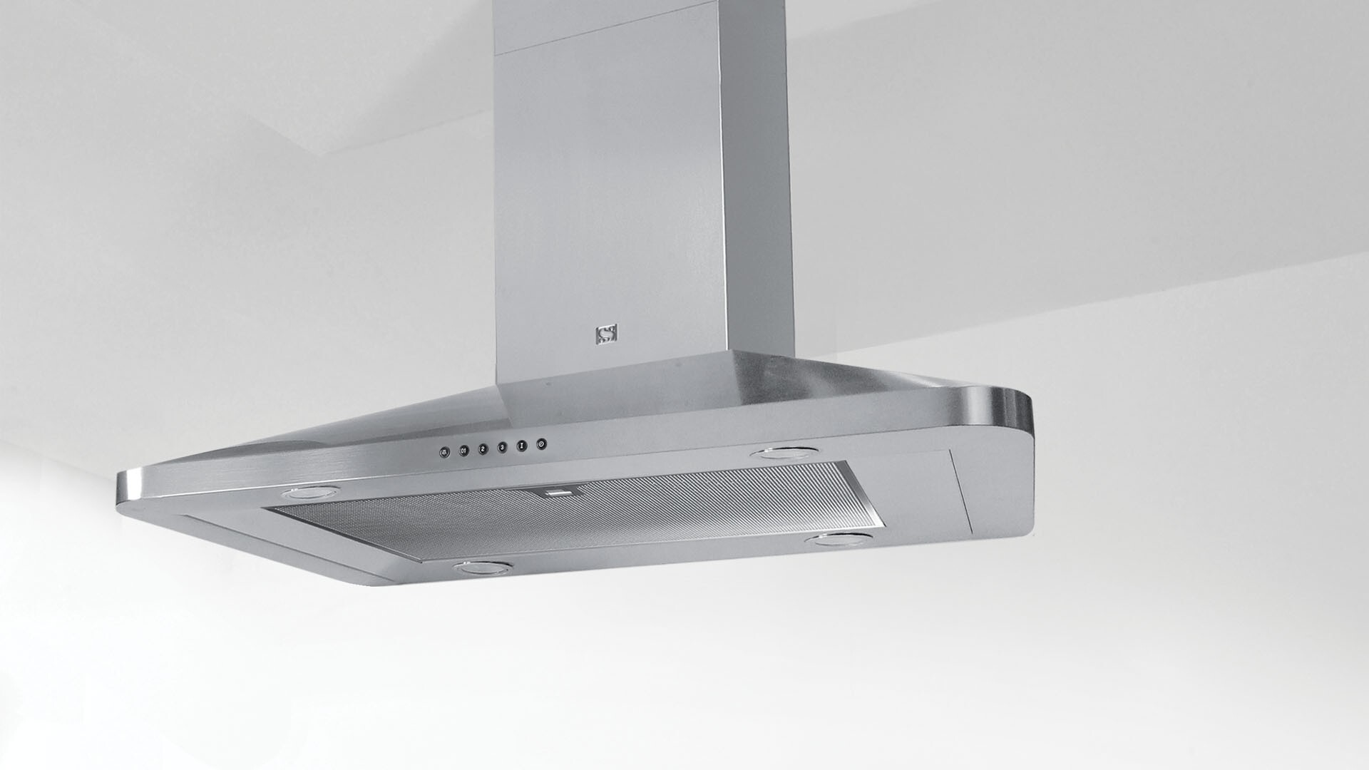 Sirius SIU336 36 inch Island Mount Chimney Style Hood with 600 CFM Blower, Anodized Aluminum Filter, LED Lights in Stainless Steel (00912084601)