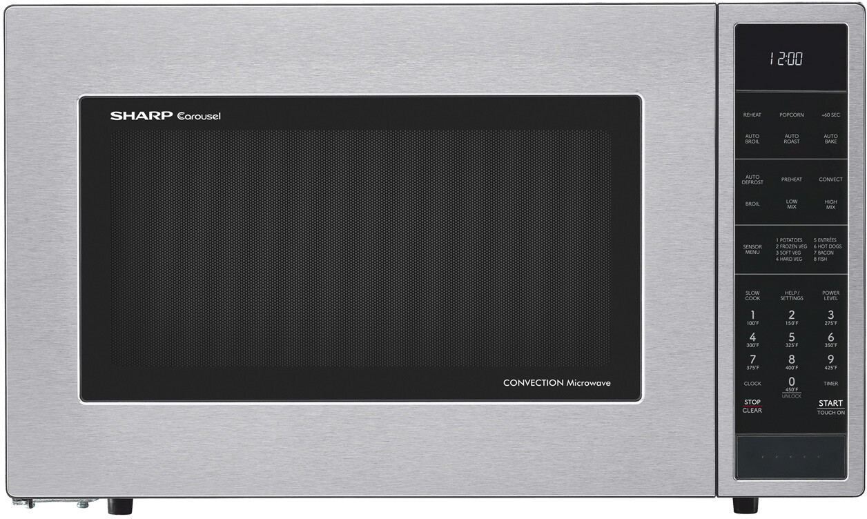 Sharp SMC1585KS 25 inch Countertop Convection Microwave with 1.5 cu. ft. Capacity, 900 Watts Cooking Power, Sensor Cooking and Carousel Turntable (Stainless Steel)