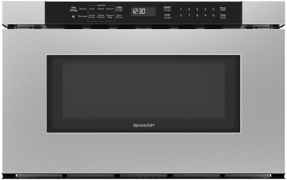 Sharp SMD2420MS 24 inch Built-In Microwave Drawer with 1.2 cu. ft. Capacity, 11 Power Levels, 950 Cooking Watts, Sensor Cook, ADA Compliant in Stainless Steel