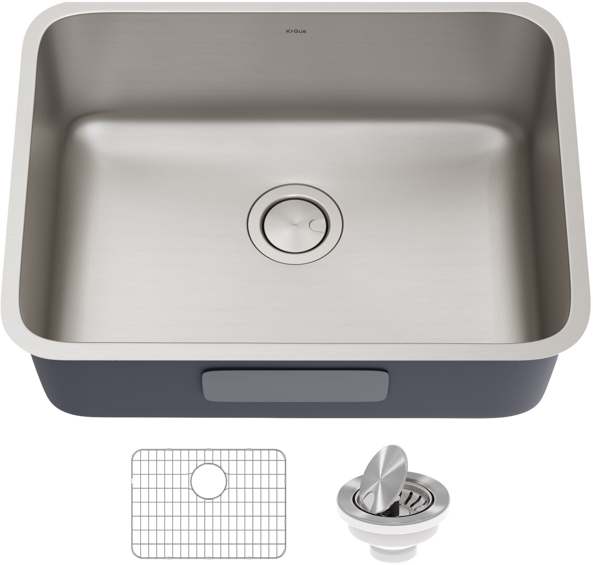 KRAUS Dex™ KA1US25B 25 in.  Undermount 16 Gauge Stainless Steel Single Bowl Kitchen Sink