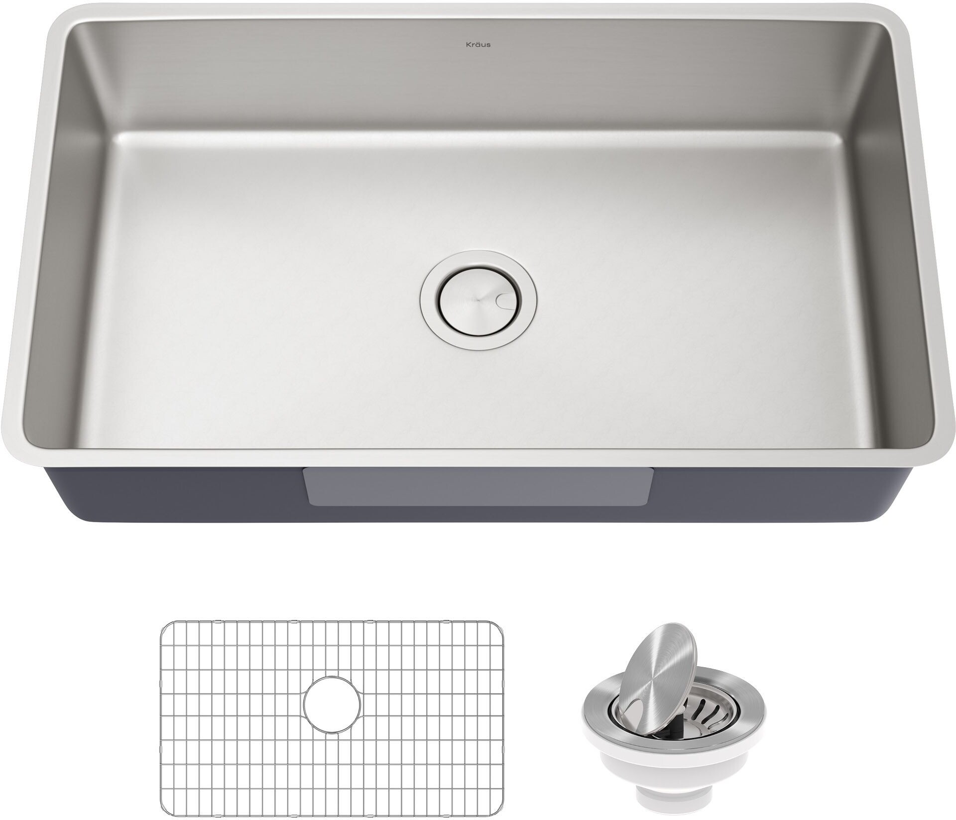 KRAUS Dex™ KA1US32B 32 in.  Undermount 16 Gauge Stainless Steel Single Bowl Kitchen Sink