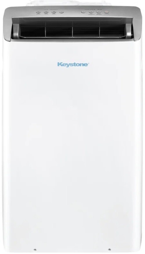 Keystone 115-Volt 14,000 BTU ASHRAE (12,000 BTU DOE) Portable Air Conditioner with Remote, White (KS | Quill