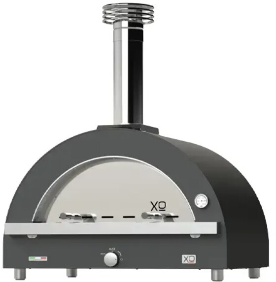 XO XOPIZZA4HCAN 40 Inch Pizza Oven with 51000 BTU Burner, Temperature Gauge, Intuitive Single Knob Control, Double Insulated Floor in Red (Natural Gas, Black)