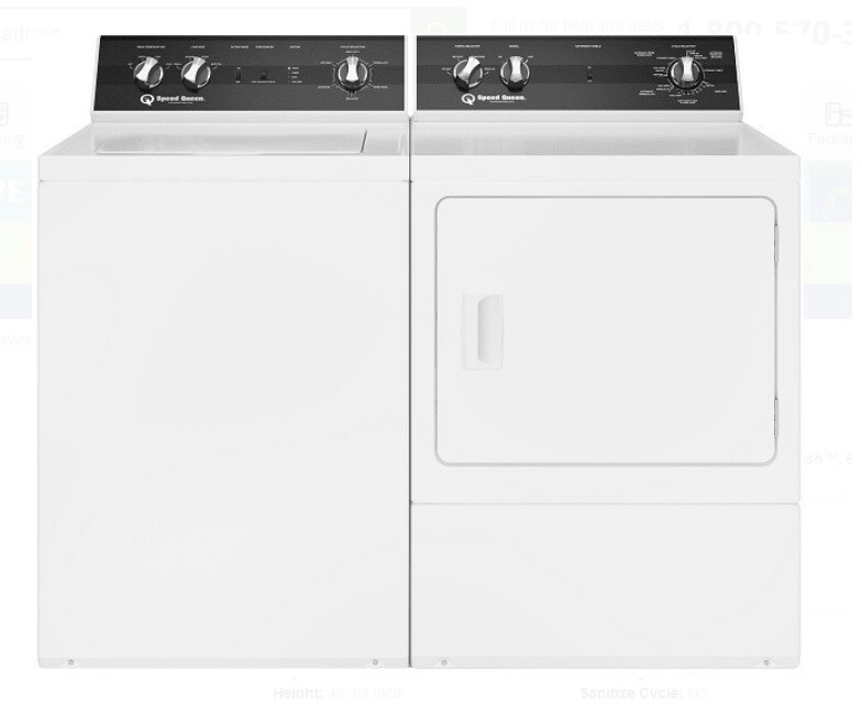 Top Load Washer & Dryer Set - Speed Queen SPWADREWN5003