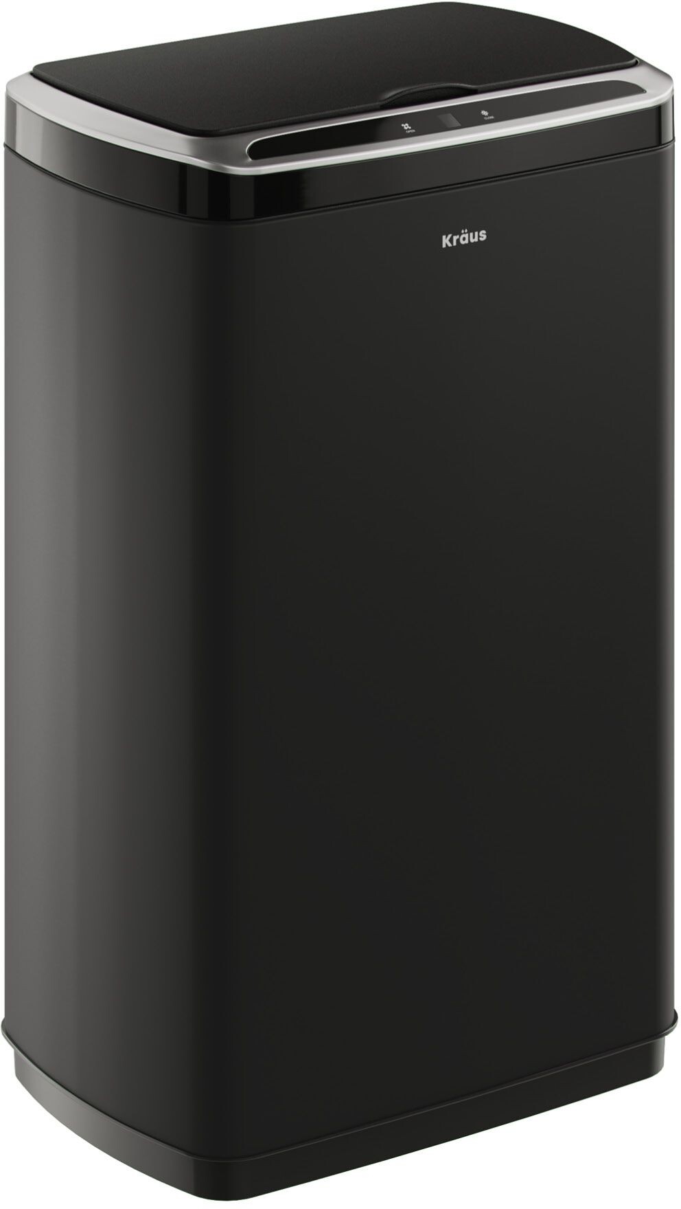 Kraus KTCS-10MB 13 gal GarbagePro Rectangular Touchless Motion Sensor Trash Can with SoftShut Lid, Matte Black Finish