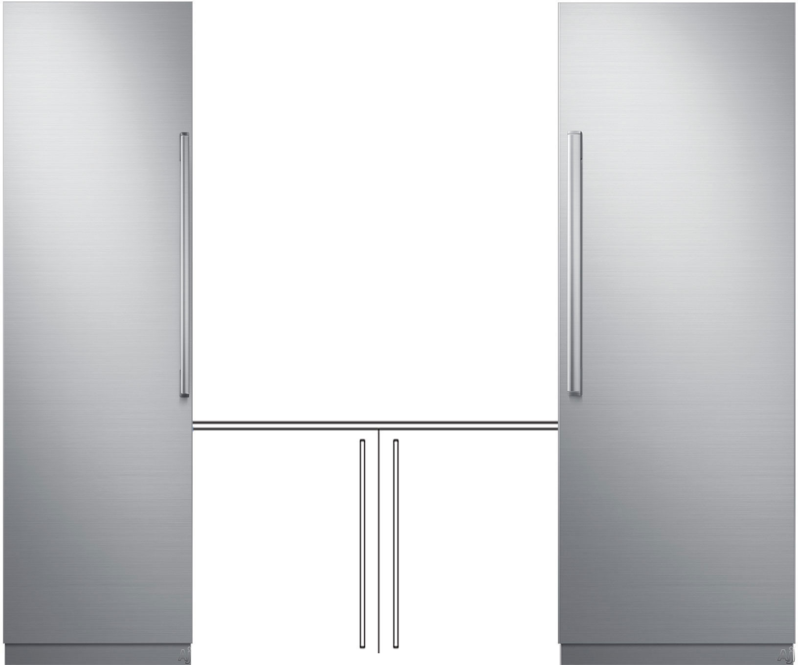 Dacor Contemporary Column Refrigerator & Freezer Set DAREFR267
