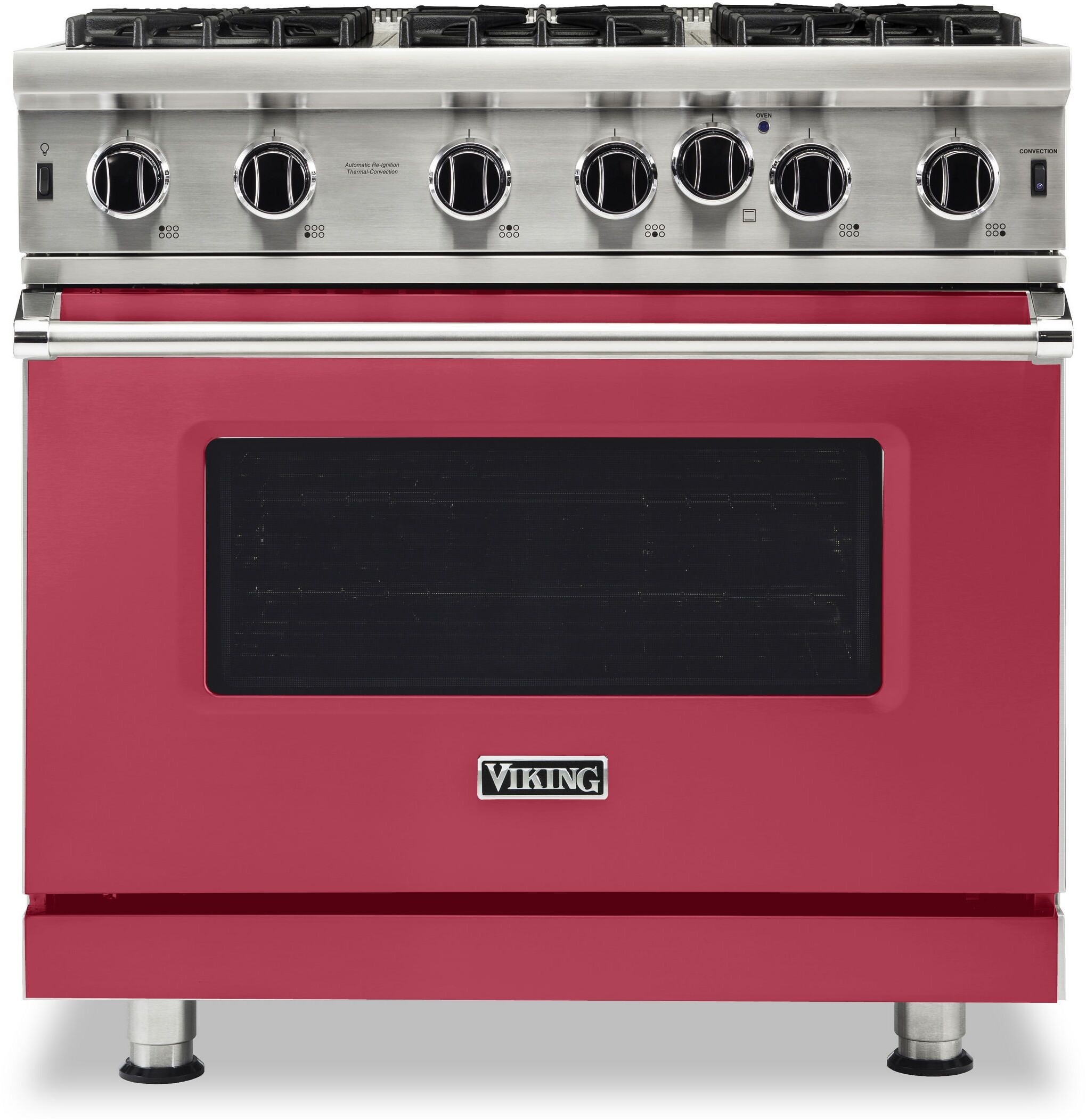 Viking VGIC53626BVALP 5 Series 36 inch Freestanding Gas Range with 6 Open Burners, 5.1 cu. ft. Oven Capacity, VariSimmer, Gourmet-Glo Infrared Broiler (Valentine, Liquid Propane)