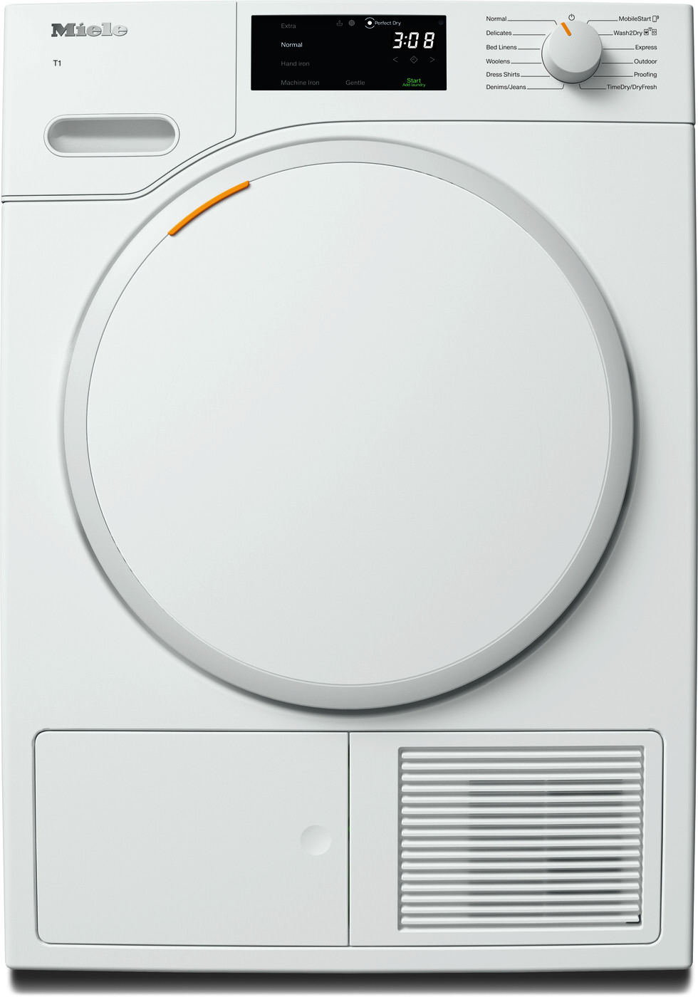 Miele TXB 360 WP T1 White Edition Heat Pump Dryer 24-Inch in Lotus White
