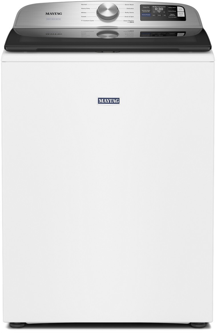 Maytag MTW6200RW 28 inch Smart Top Load Washer with 5.3 cu. ft. Capacity, Extra Power Option, Deep Fill Option and Power Impeller (White)