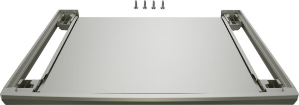 Bosch 800 Series Stacking Kit With Pullout Tray in Pearl Steel
