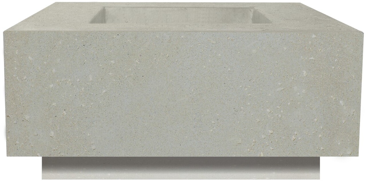 Xo Appliance XOFSQR3636LS 36 Inch Square Fire Table for Outdoor Spaces - Natural Gas Fired, Limestone Finish