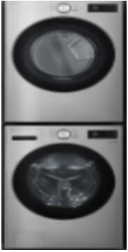 LG Stacked Front Load Washer and Electric Dryer Set in Graphite Steel LGWADREHVA58002