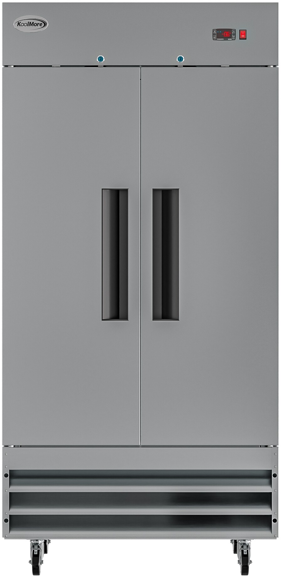 Koolmore - 39 in. Commercial 2-Door Reach-In Freezer, 30 cu. ft. RIF-2D-SS35C - Stainless Steel — FIN-0018090 | Fridge.com