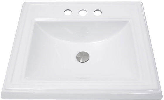 Nantucket Sinks Great Point Collection Drop-In Vitreous China Rectangle Sink DI2418R4