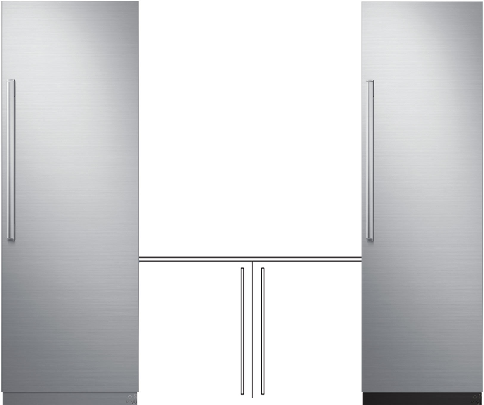 Dacor Contemporary Column Refrigerator & Freezer Set DAREFR428