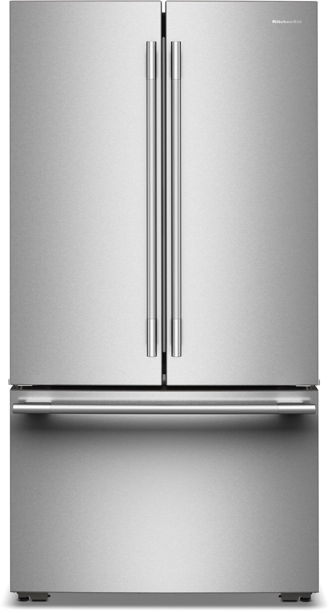 KitchenAid - 36 in. Wide 24 cu. ft. French Door Counter-Depth Refrigerator with Interior Dispense - Stainless Steel | Fridge.com