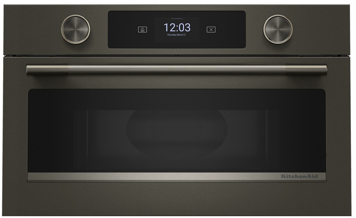 KitchenAid KMBS730SBE 30 Inch Built-In Microwave Oven with 1.4 cu. ft. Capacity, Backlit Knobs, LCD Display Screen, Smart Appliance (Black Ore)