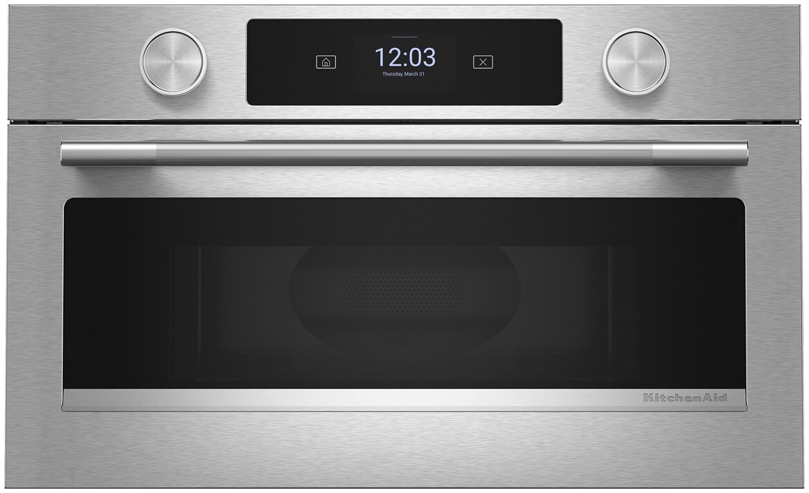 KitchenAid KMBS730SPS 30 Inch Built-In Microwave Oven with 1.4 cu. ft. Capacity, Backlit Knobs, LCD Display Screen, Smart Appliance (PrintShield Stainless)