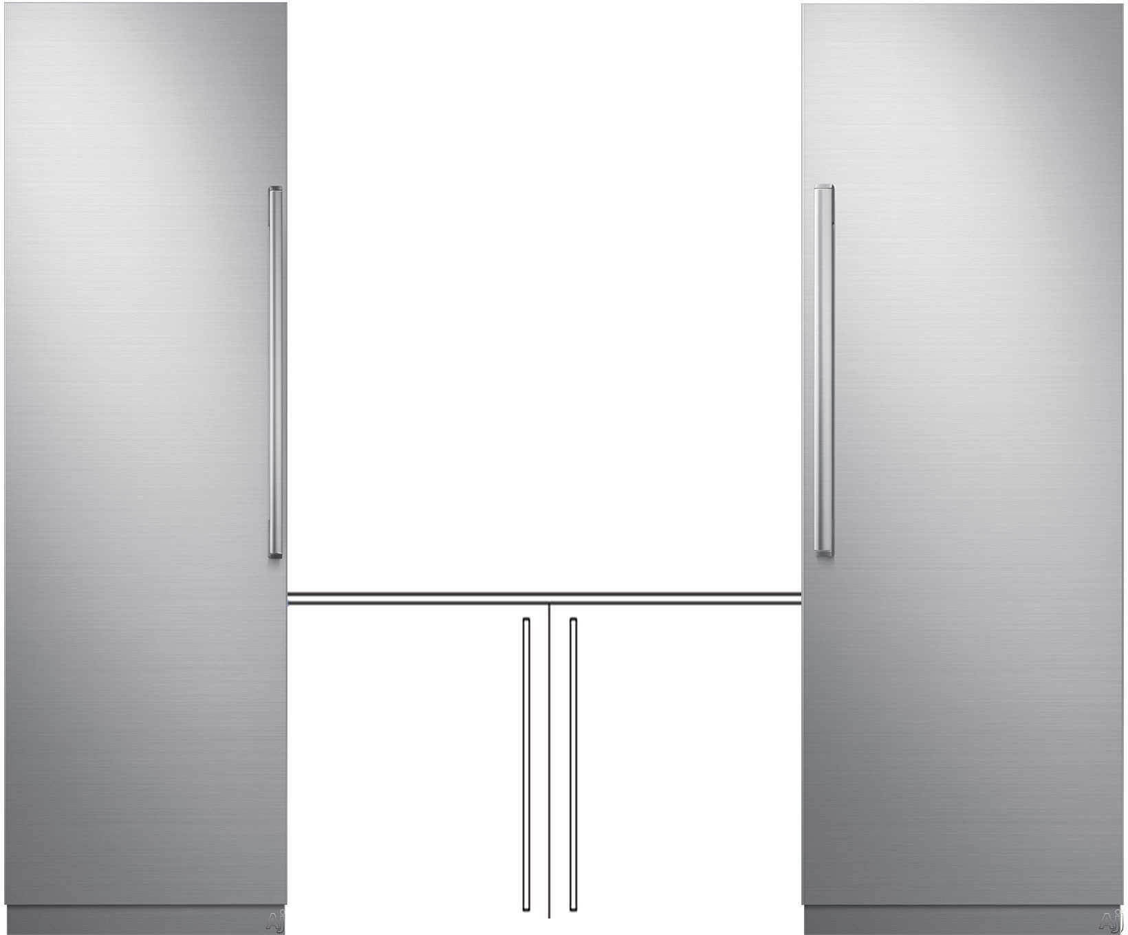 Dacor Contemporary Column Refrigerator & Freezer Set DAREFR270
